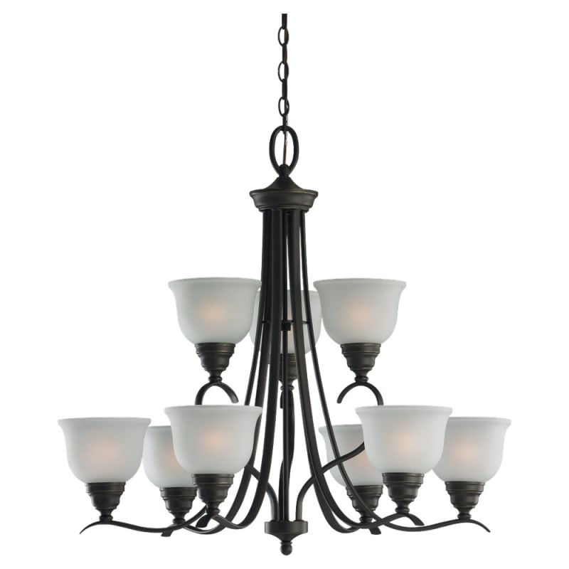 Progress Lighting Torino 9 Light Forged Bronze Chandelier Progress Lighting Torino 9 Light Forged Bronze Chandelier