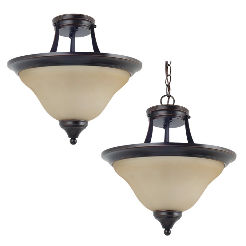 Sea Gull Lighting 77174 Pendants Brockton Indoor Lighting; Burnt Sienna