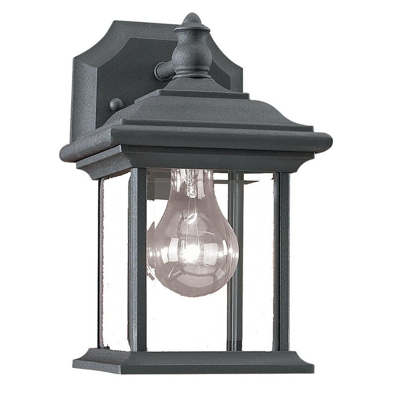 Sea Gull Lighting 85200-12 Wynfield 1-Light Outdoor Wall Lantern in Black