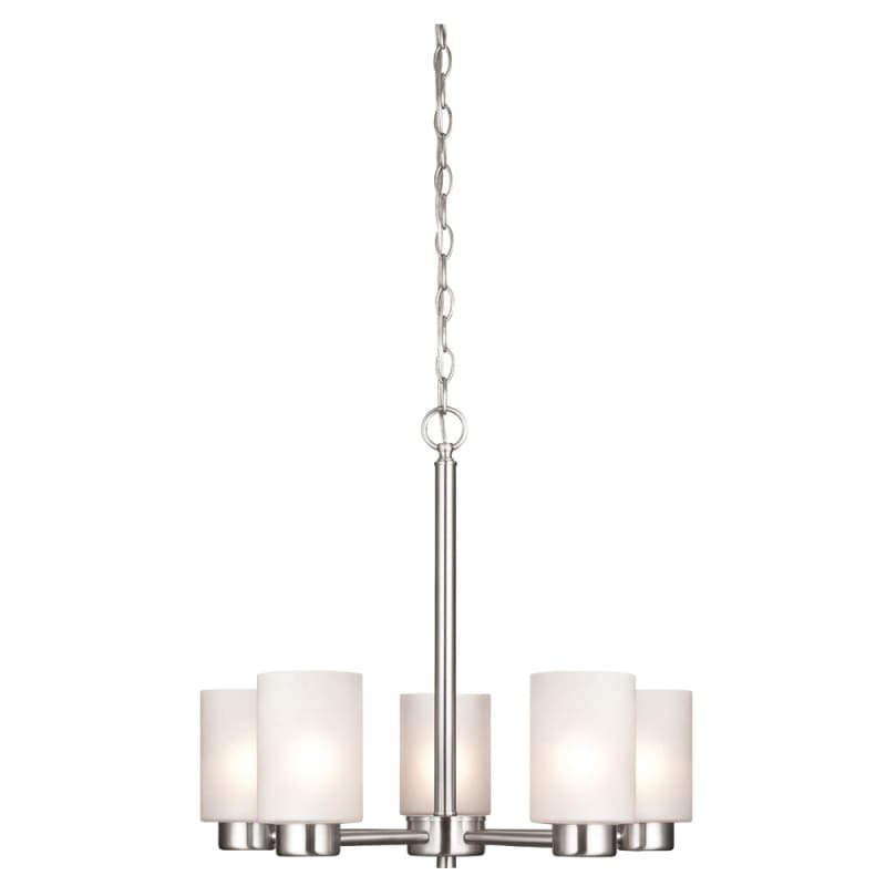 Westinghouse Ramsgate 5 Light Brushed Nickel Chandelier with Westinghouse Ramsgate 5 Light Brushed Nickel Chandelier with