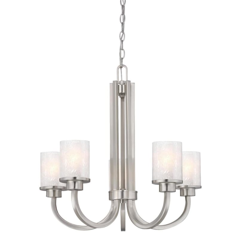 Westinghouse Ramsgate 5 Light Brushed Nickel Chandelier with Westinghouse Ramsgate 5 Light Brushed Nickel Chandelier with