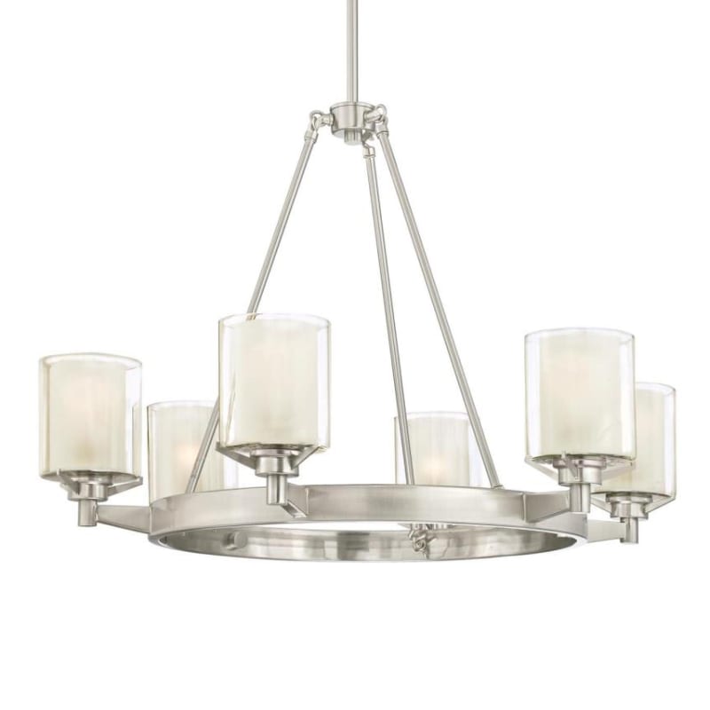 Westinghouse Ramsgate 5 Light Brushed Nickel Chandelier with Westinghouse Ramsgate 5 Light Brushed Nickel Chandelier with