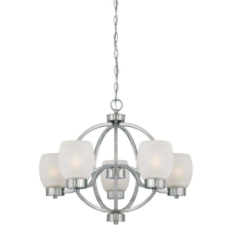 Westinghouse Ramsgate 5 Light Brushed Nickel Chandelier with Westinghouse Ramsgate 5 Light Brushed Nickel Chandelier with