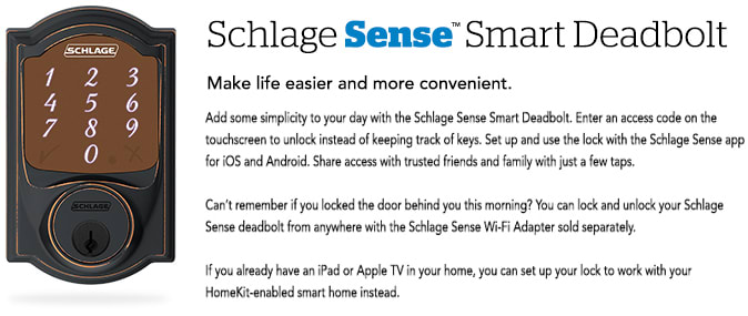 Schlage Sense Deadbolt CAM Lifestyle App