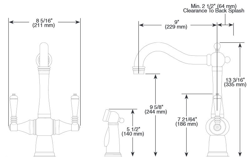 Brizo 62136LFPN Brilliance Polished Nickel Tresa Kitchen Faucet with