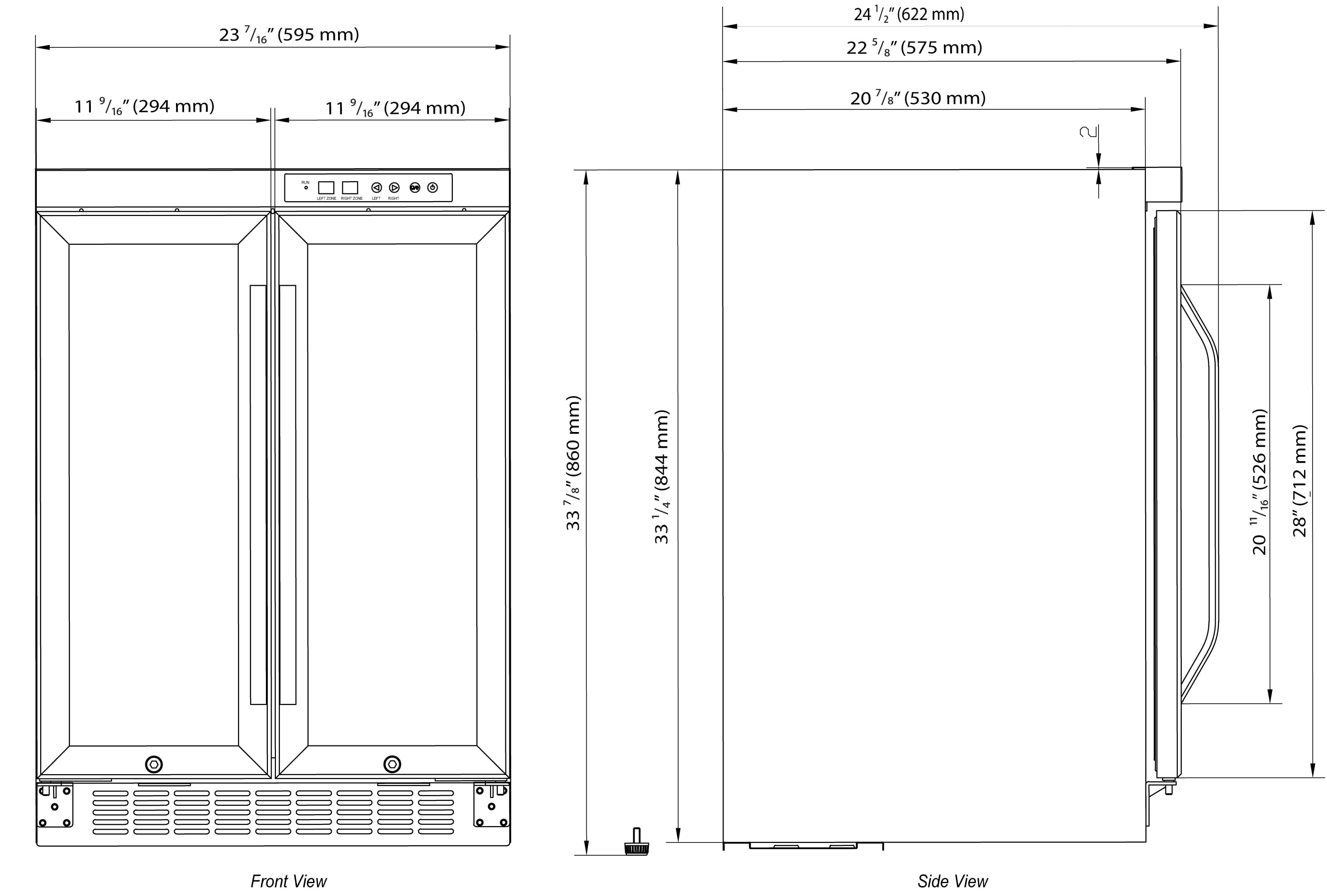 EdgeStar Wine Coolers Beverage Appliances CWR361FD