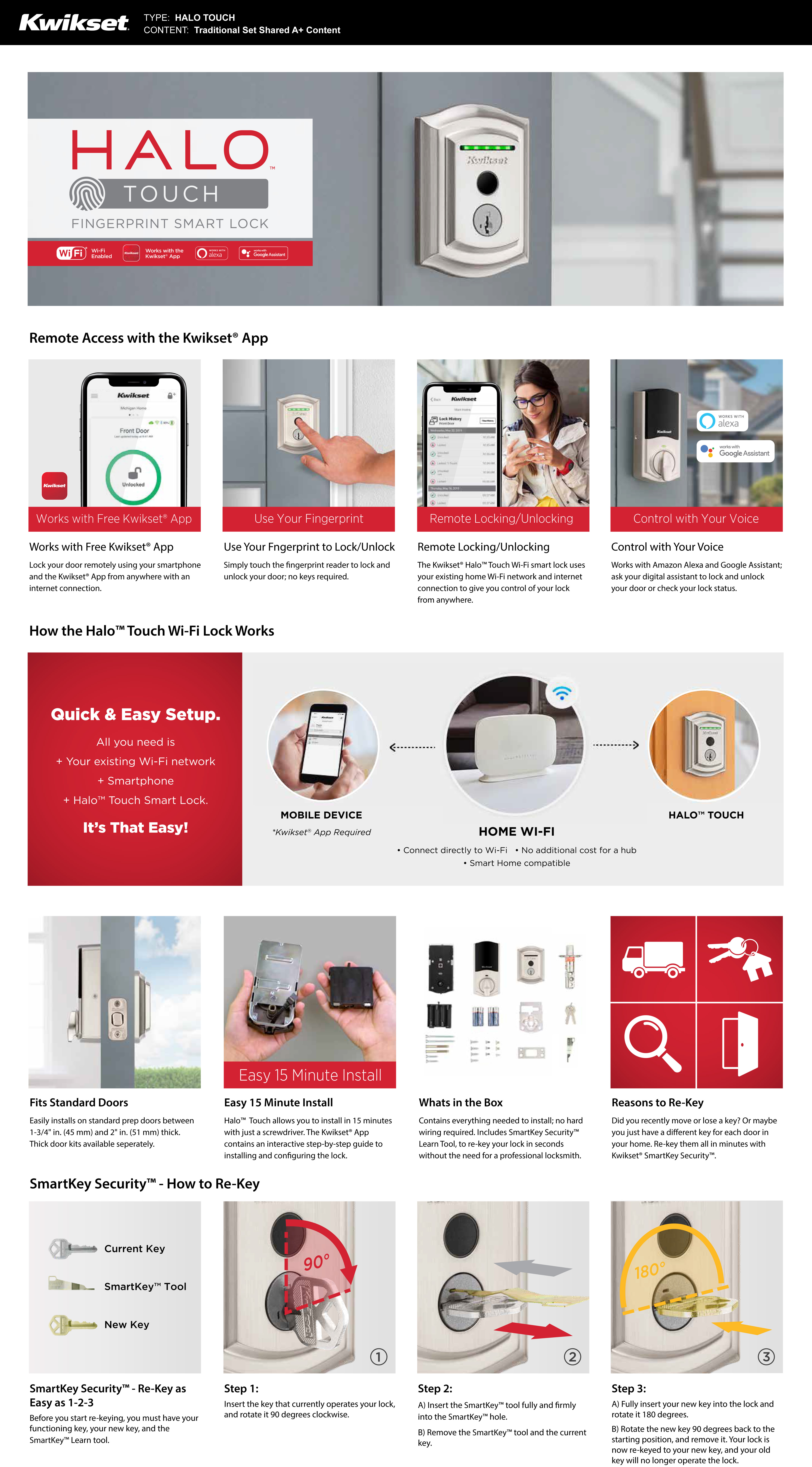 Fingerprint Door Lock - Halo Touch - Smart WiFi Biometric Deadbolt, door  lock 