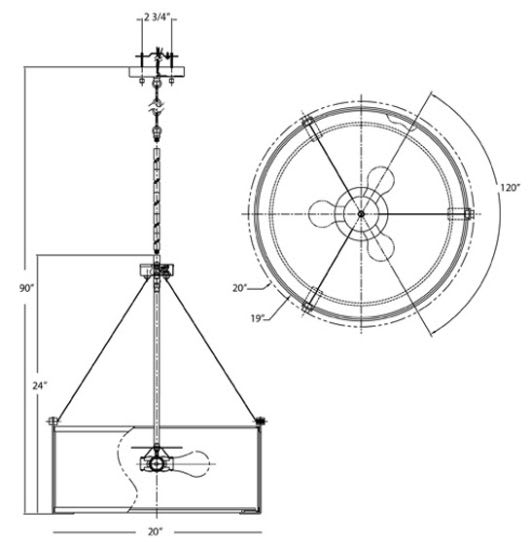 Miseno 94MLIT8196PNMAB Cirillo Three Light Pendant