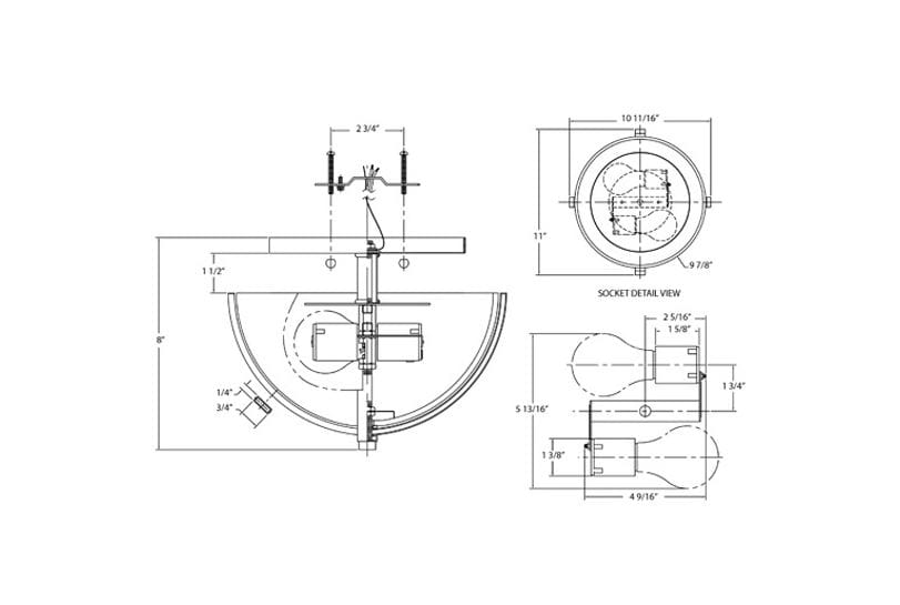 Miseno 94MLIT8230FMAB Zulli Flush Mount Fixture