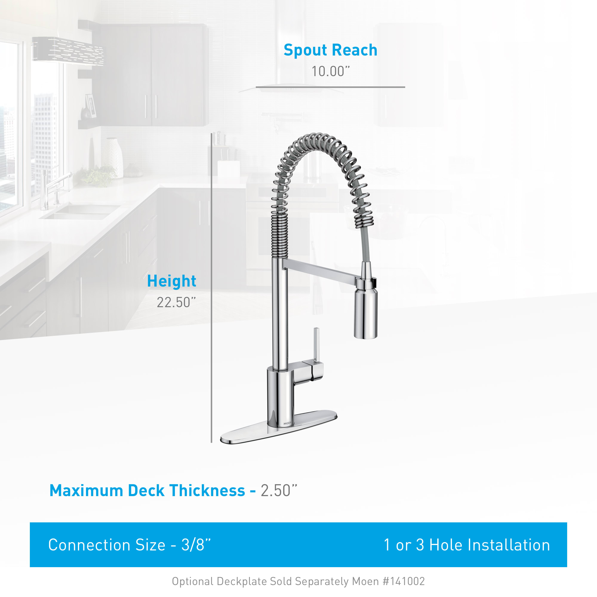 Moen 5923SRS Spot Resist Stainless Align PreRinse HighArc Kitchen