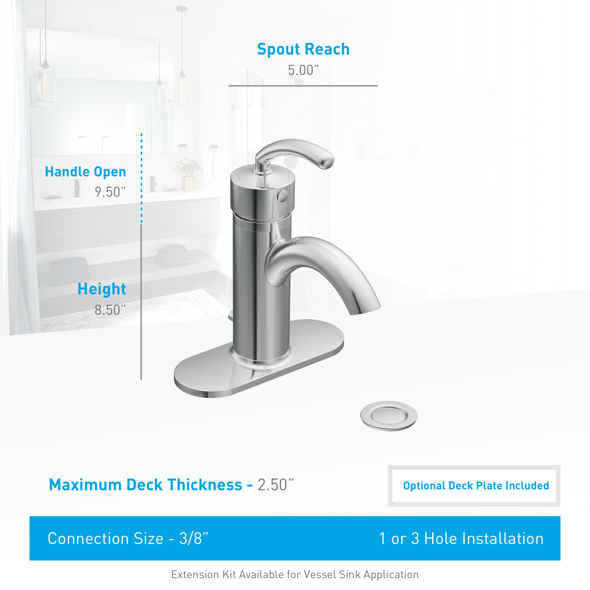 Moen S6500bb Brushed Bronze Single Handle Single Hole 1 2 Gpm