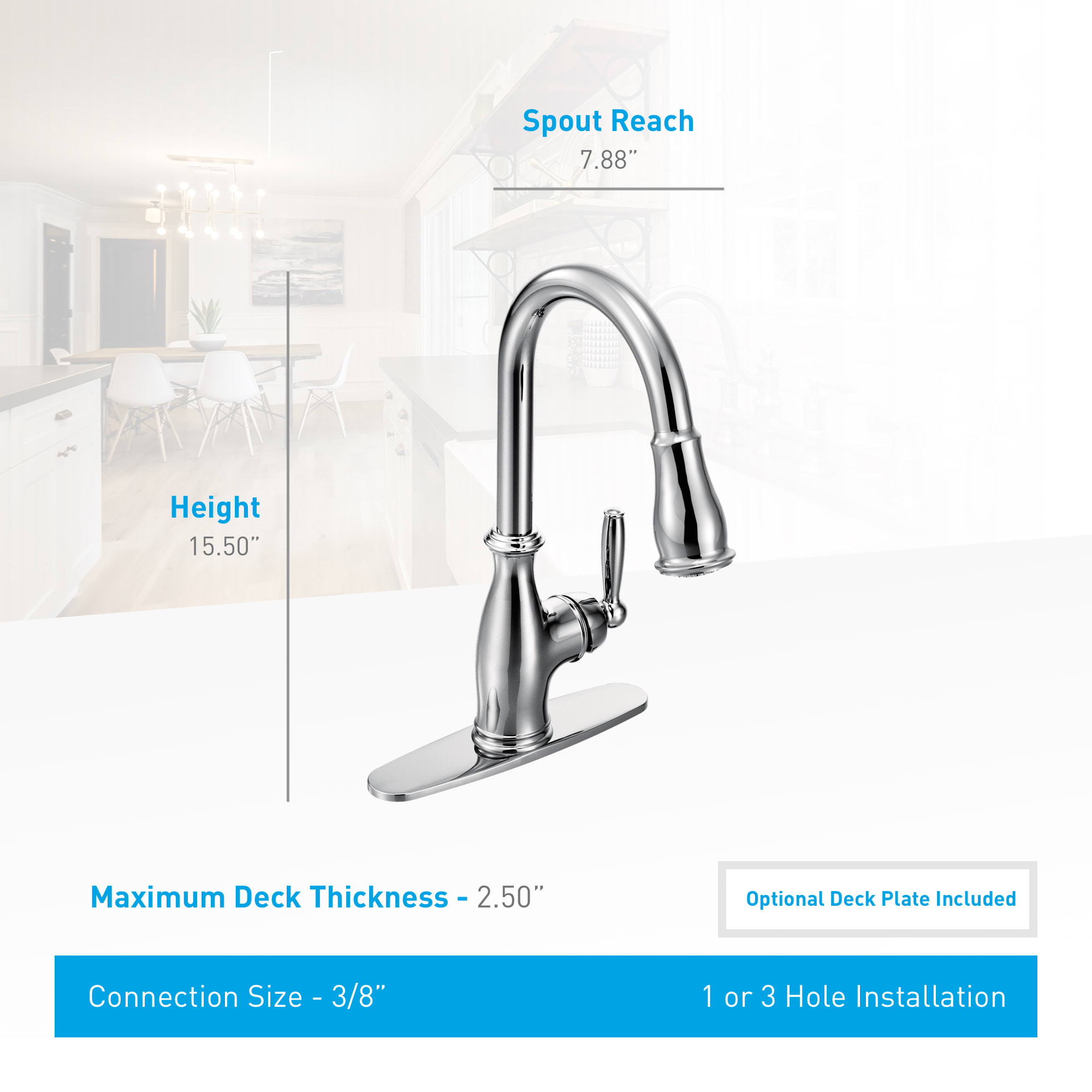 Moen 7185C Brantford Single Handle Pulldown | Build.com