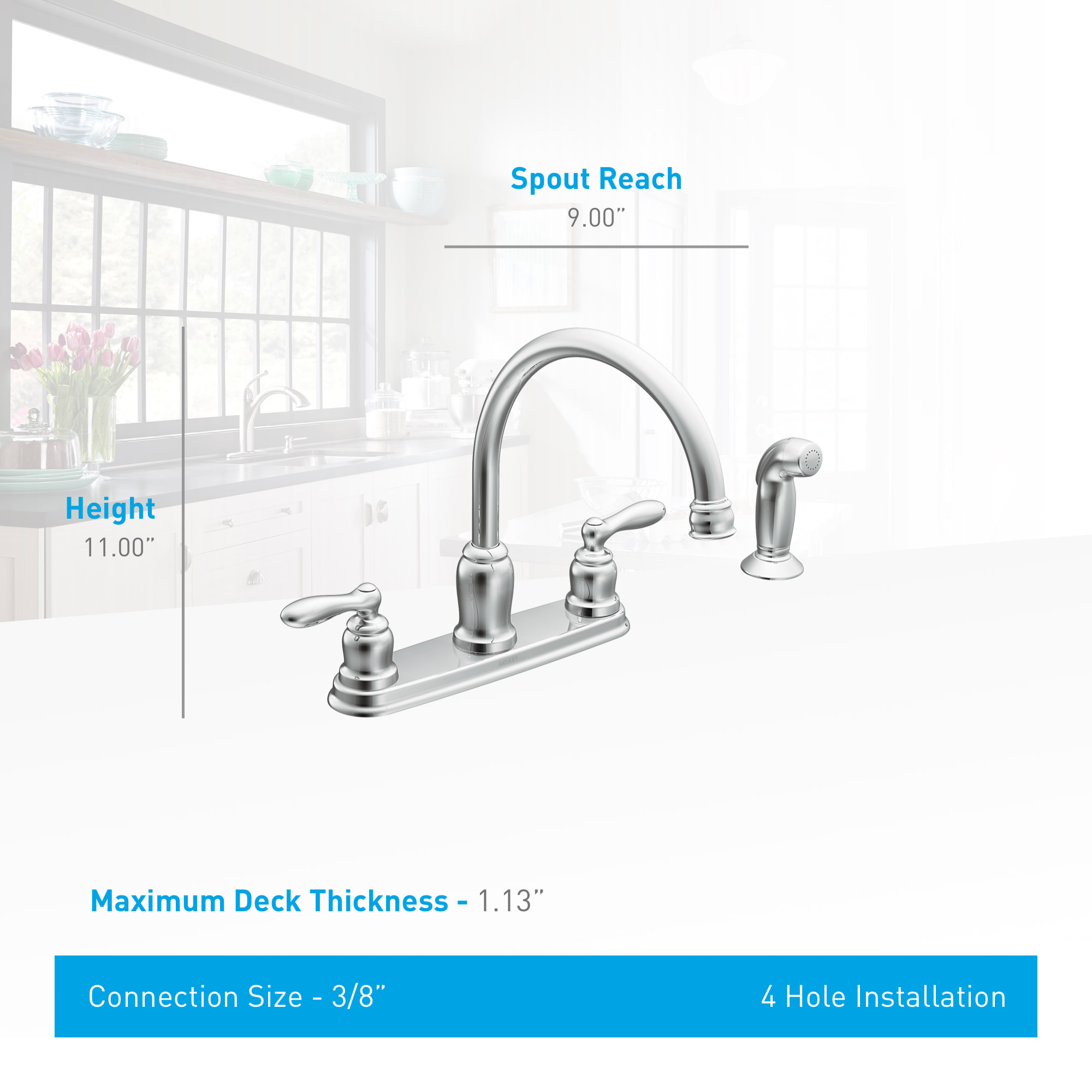 Moen Ca87888 Caldwell High Arc Kitchen Faucet Build Com