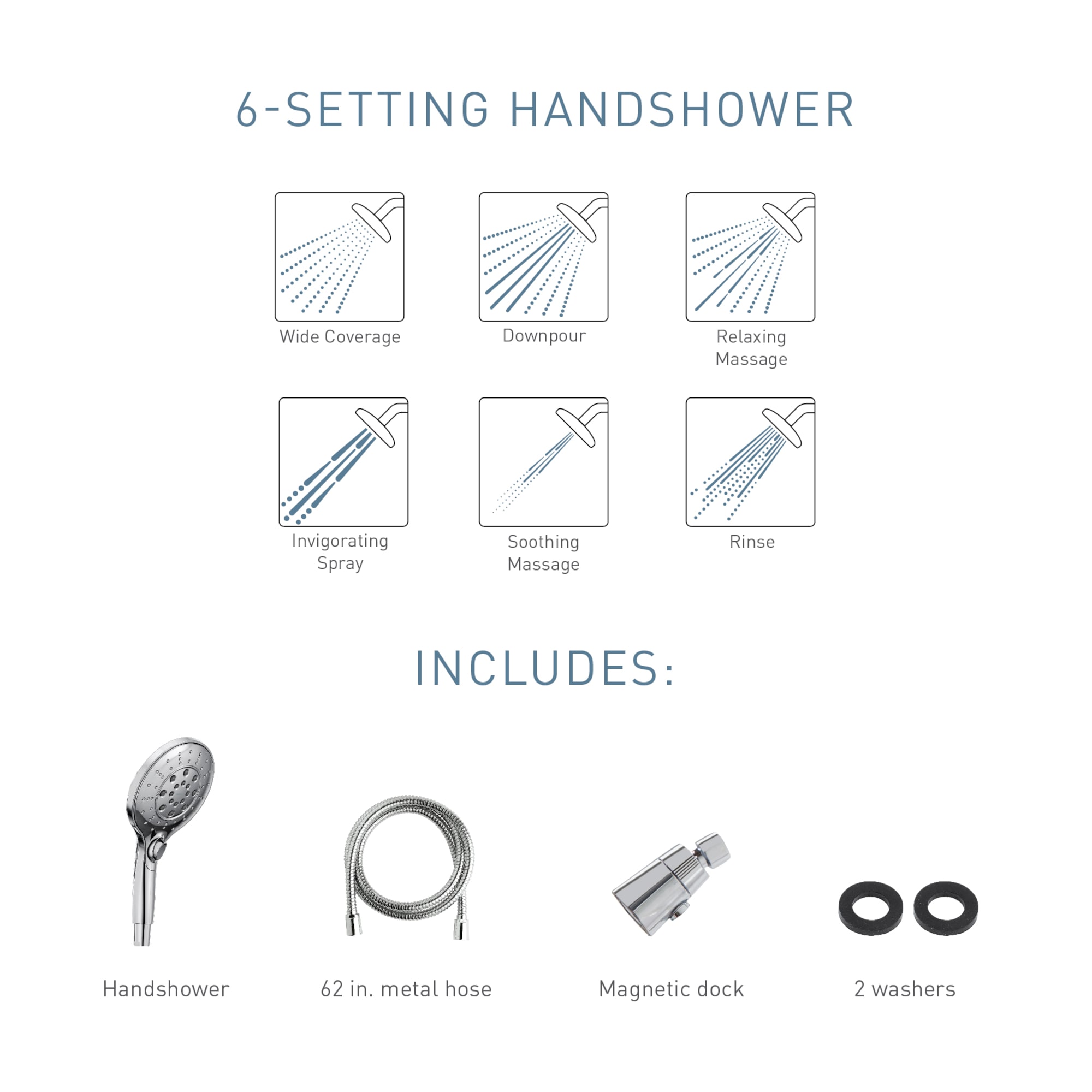 Moen 3662EPBL Matte Black 1.75 GPM Multi Function Hand Shower with Eco