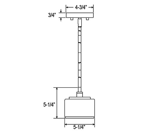 Park Harbor PHPL5000BN Haverford 5" Wide Single Light Mini Pendant with ...