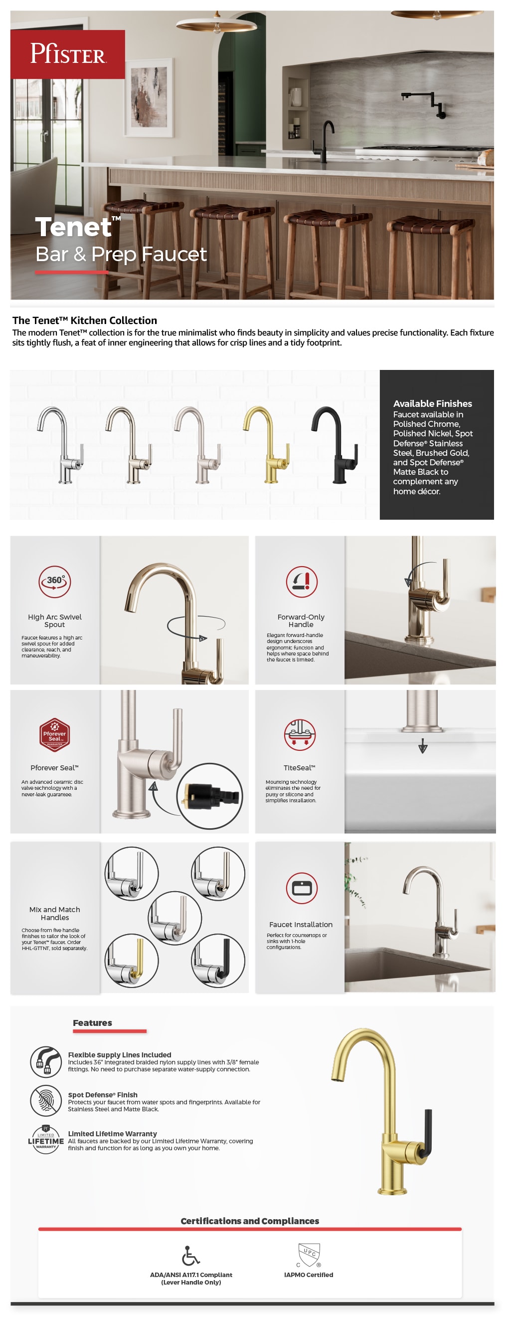 Pfister Tenet Pull Down Faucet