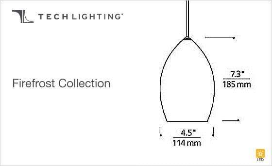 Tech Lighting 700MPFIRFBZ-LEDS830 Firefrost 1 Light LED Pendant with ...