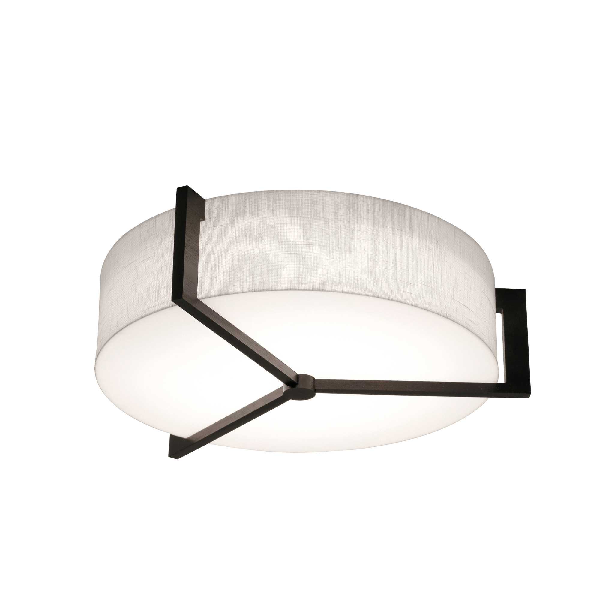 Photos - Chandelier / Lamp AFX APF1214MB-LW Apex 2 Light 15" Wide Flush Mount Drum Ceiling Fixture Espresso Indoor Lighting Ceiling Fixtures Flush Moun 