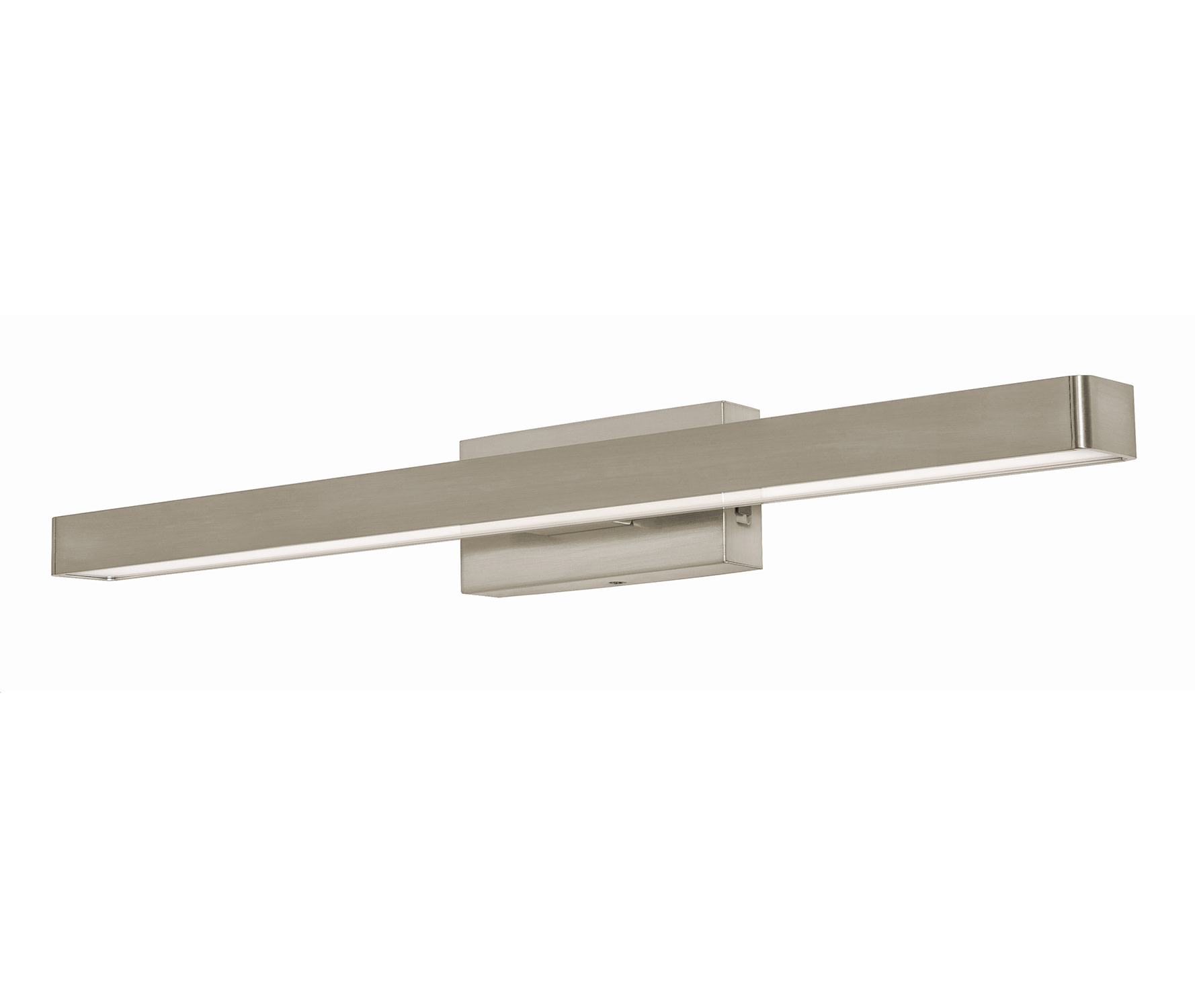 Photos - Chandelier / Lamp AFX BRCV2403LAJUD Brock 2 Light 24" Wide LED Bath Bar Satin Nickel / White Indoor Lighting Bathroom Fixtures Bath Bar BRCV24