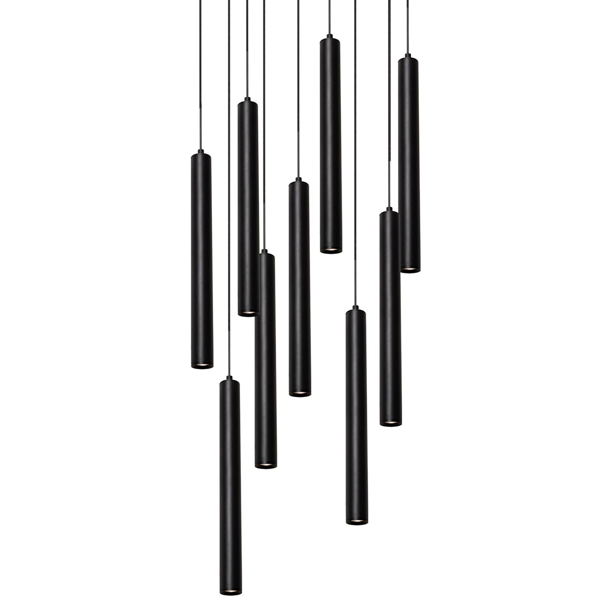 Photos - Chandelier / Lamp AFX ELIP01L30UDRND9 Eli 24" Wide LED Multi Light Pendant Black Indoor Lighting Pendants ELIP01L30UDBKRND9 