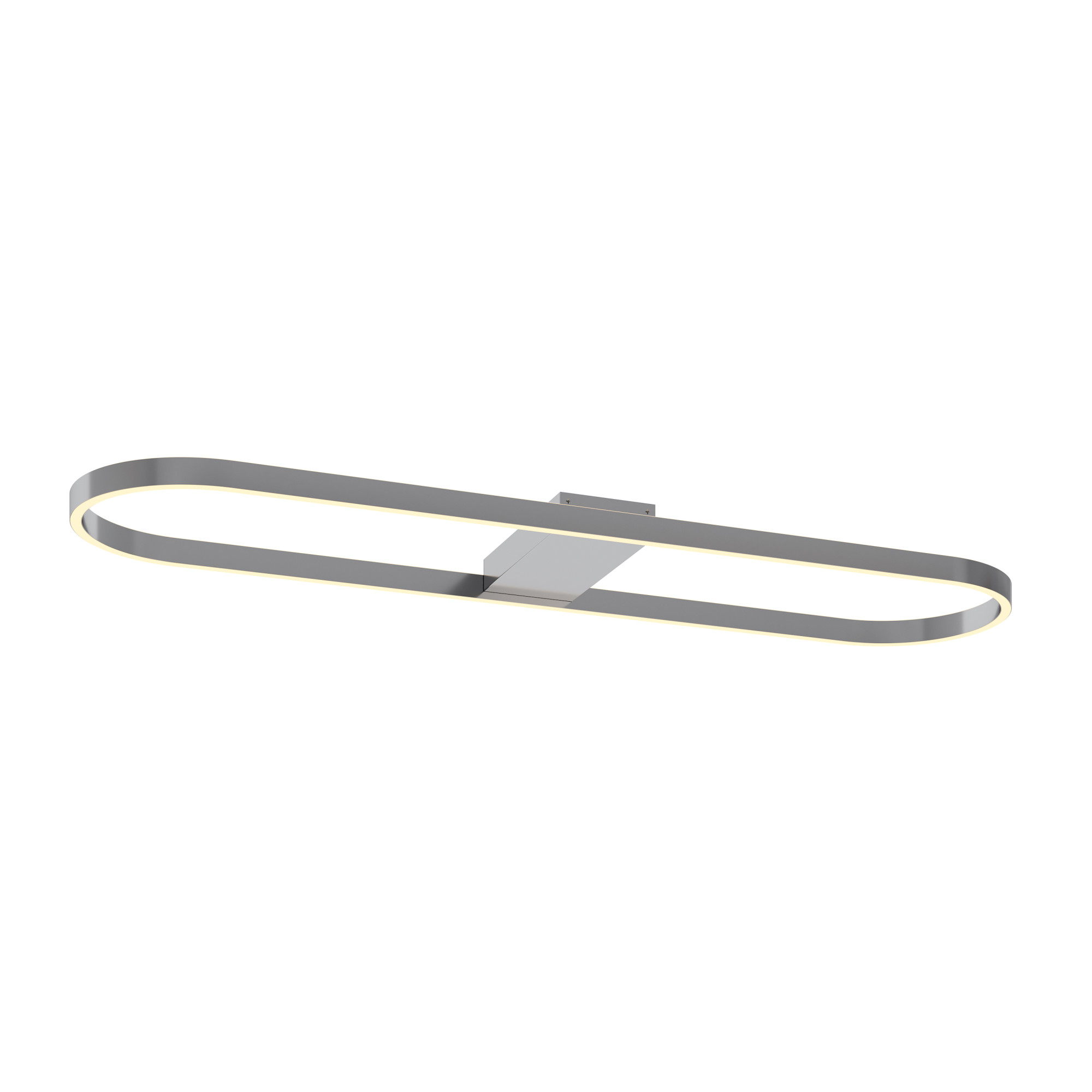 Photos - Chandelier / Lamp AFX GLOL4812L30D1 Glo 12" Wide LED Semi-flush Linear Ceiling Fixture Satin Nickel Indoor Lighting Ceiling Fixtures Semi-Flus