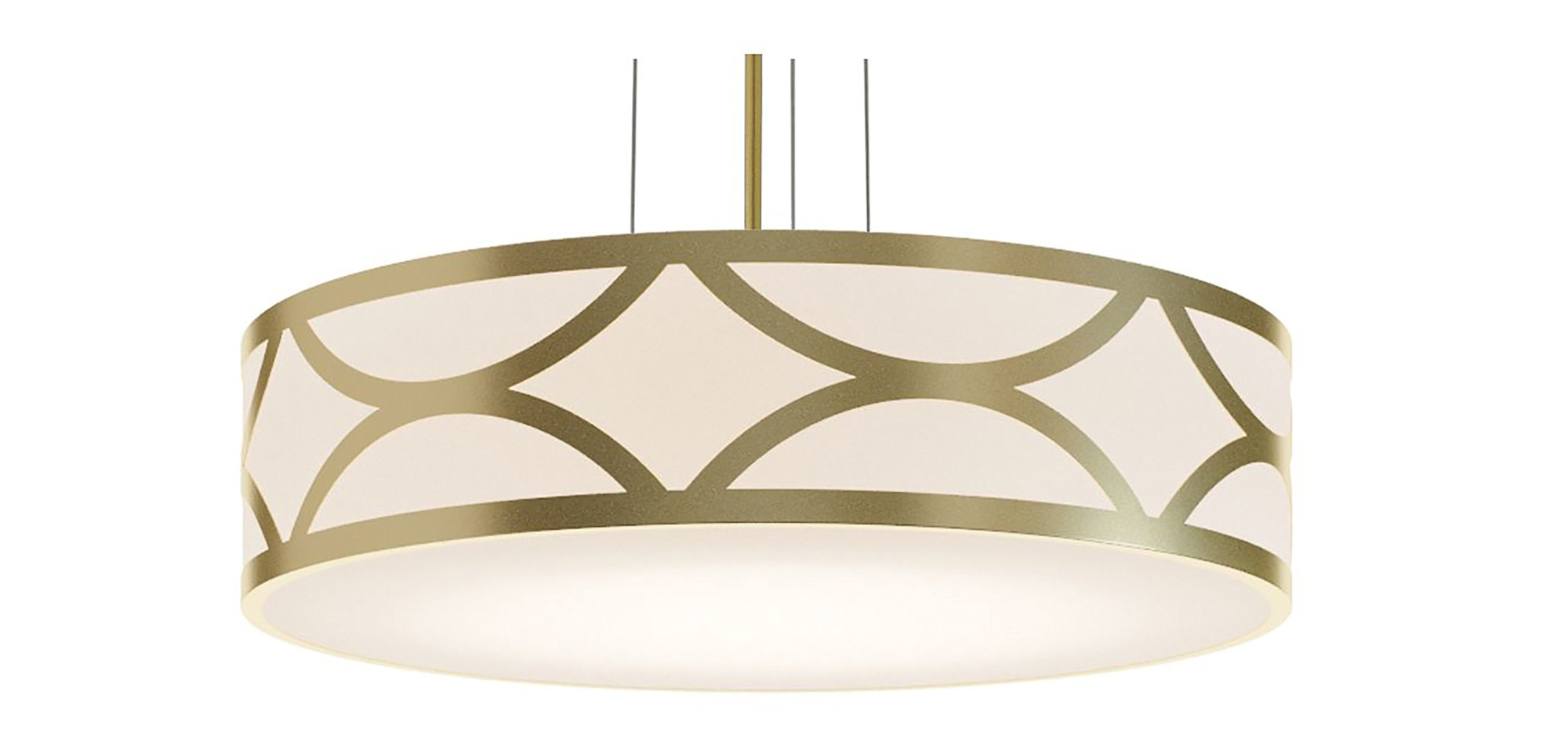 Photos - Chandelier / Lamp AFX LAKP24MB Lake 3 Light 24" Wide Pendant Gold / White Indoor Lighting Pendants LAKP24MBGD 