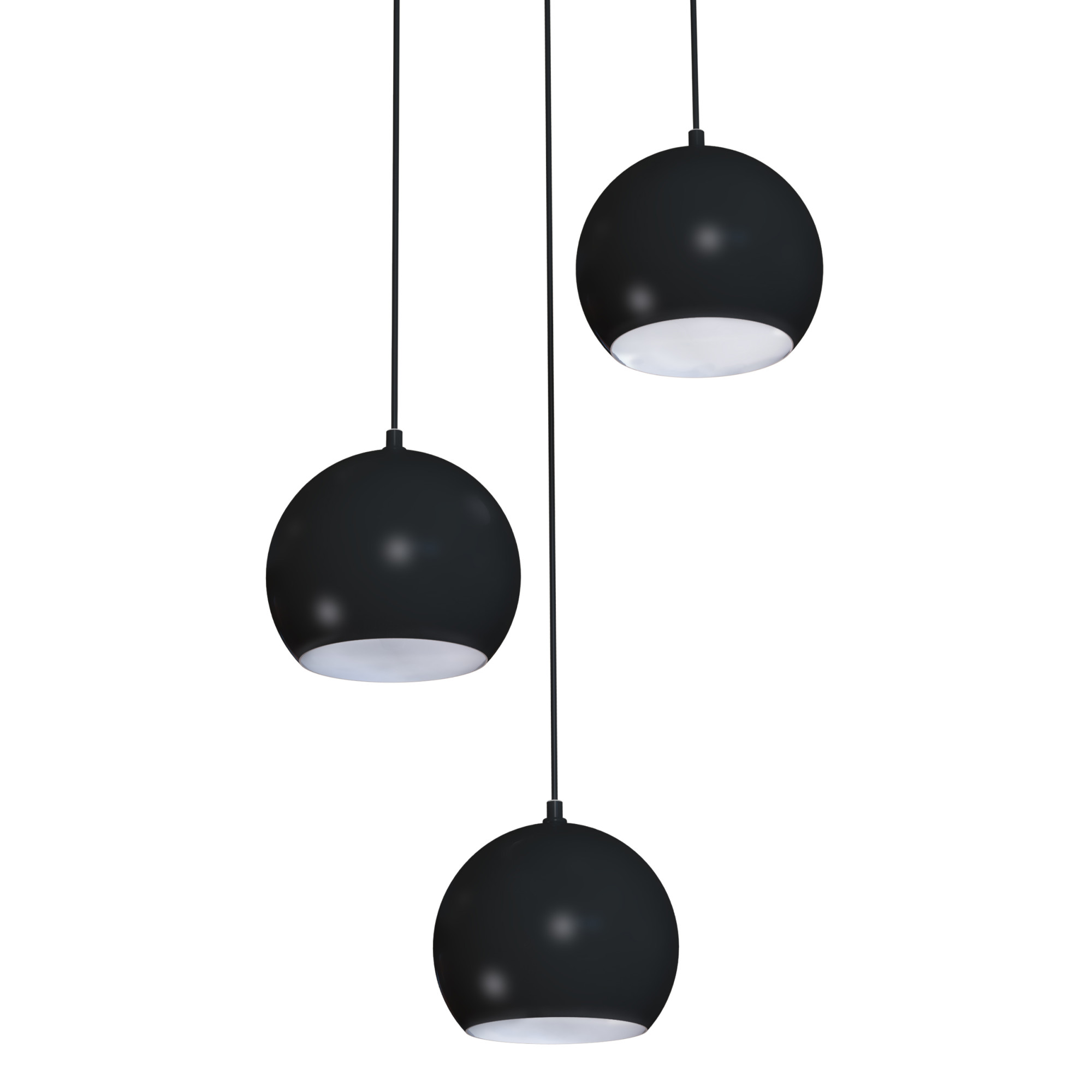 Photos - Chandelier / Lamp AFX RXYP08RND3 Roxy 3 Light 18" Wide Multi Light Pendant Black Indoor Lighting Pendants RXYP08BKRND3 