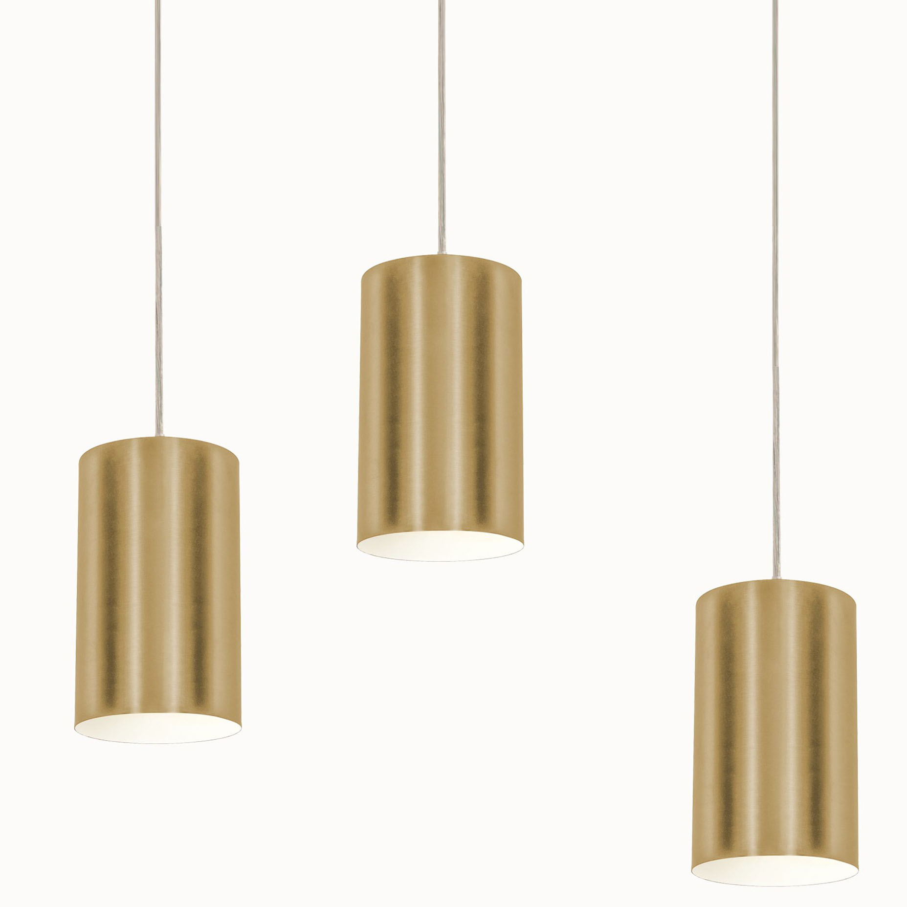 Photos - Chandelier / Lamp AFX TYKP04MBRND3 Tyke 3 Light 18" Wide Multi Light Pendant Satin Brass Indoor Lighting Pendants TYKP04MBSBRND3 