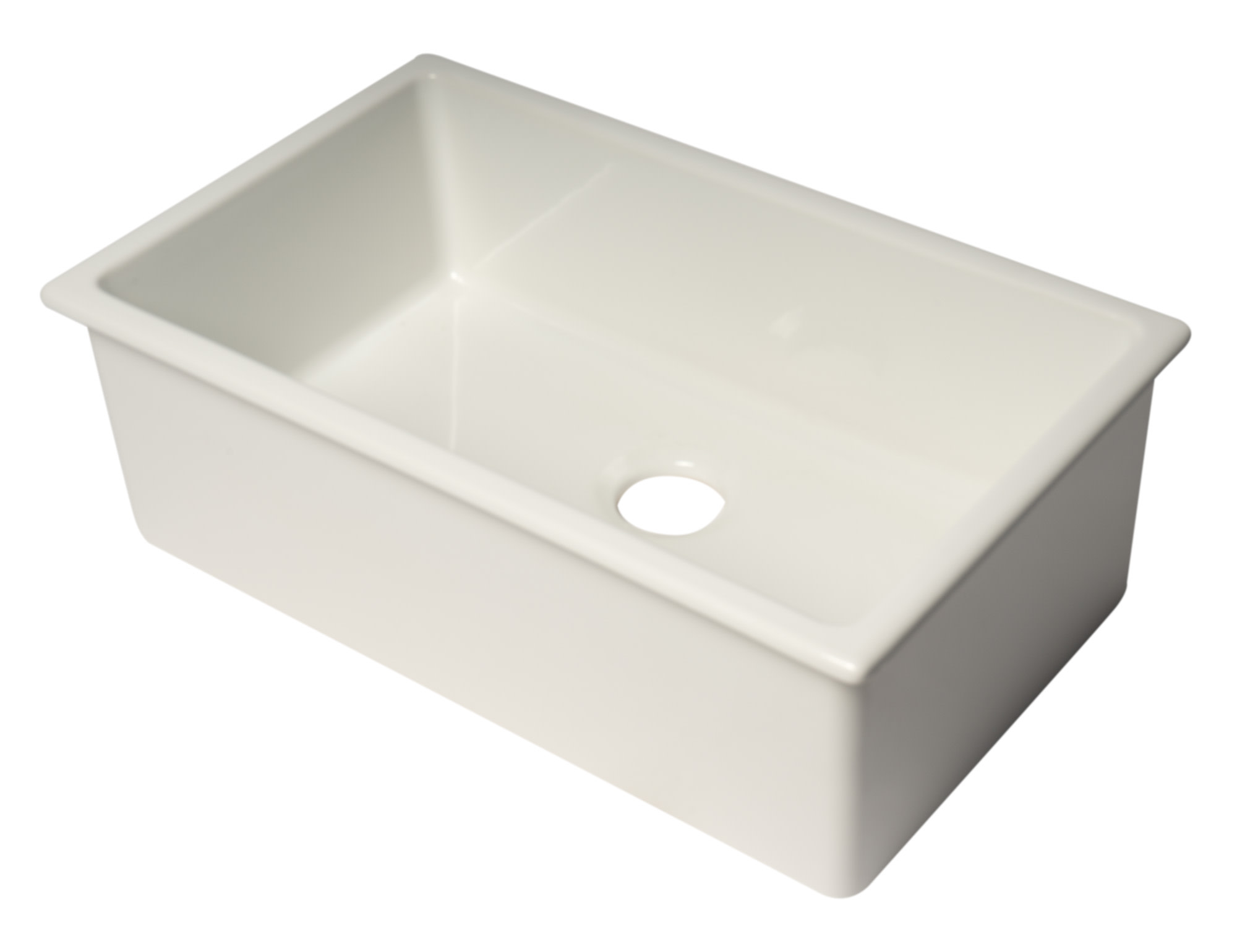 Photos - Kitchen Sink Alfi brand AB3018UD 29-7/8" Undermount Single Basin Fireclay  White Sinks s Fireclay AB3018UD-W 