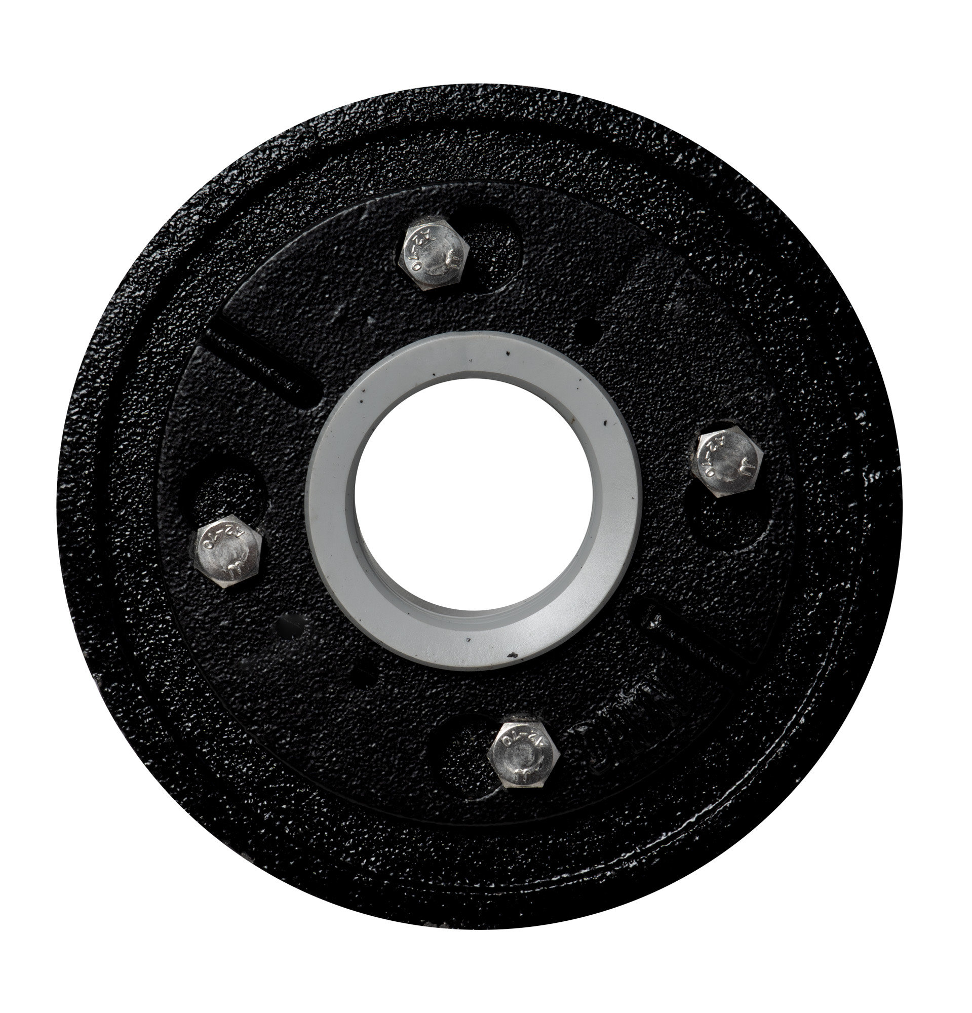 Photos - Shower System Alfi brand ABDB55CI 6" Cast Iron Shower Drain Base with Rubber Fitting Black Showers Shower Drains Standard Drains 