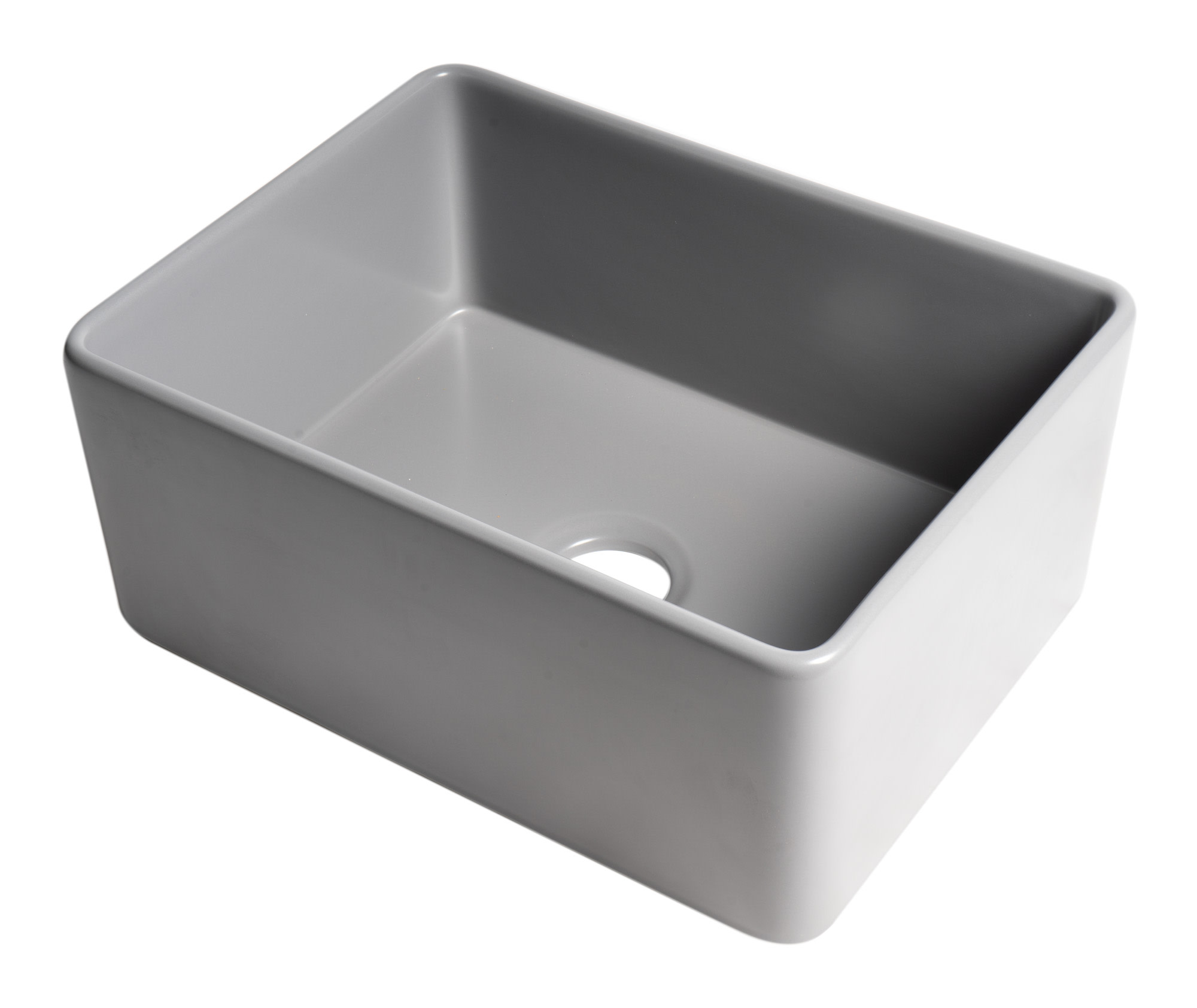Photos - Kitchen Sink Alfi brand ABF2418 24" Farmhouse Single Basin Fireclay  Gray Matte Sinks s Fireclay ABF2418-GM 