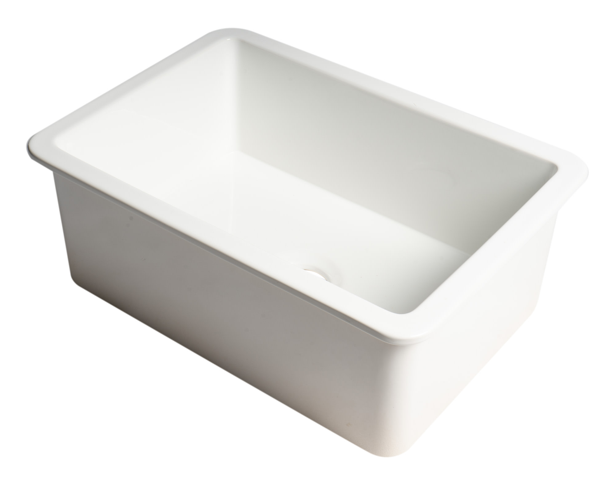 Photos - Kitchen Sink Alfi brand ABF2718UD 26-3/4" Undermount Single Basin Fireclay  White Sinks s Fireclay ABF2718UD-W 