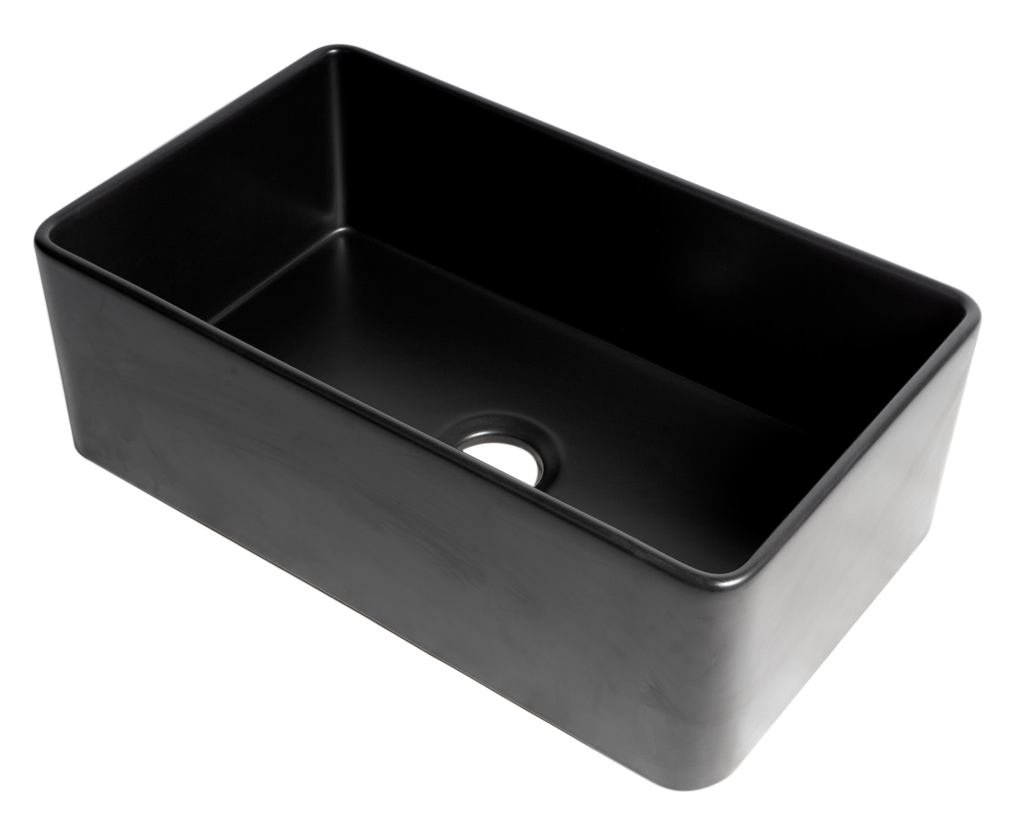Photos - Kitchen Sink Alfi brand ABF3018 30" Farmhouse Single Basin Fireclay  Black Matte Sinks s Fireclay ABF3018-BM 