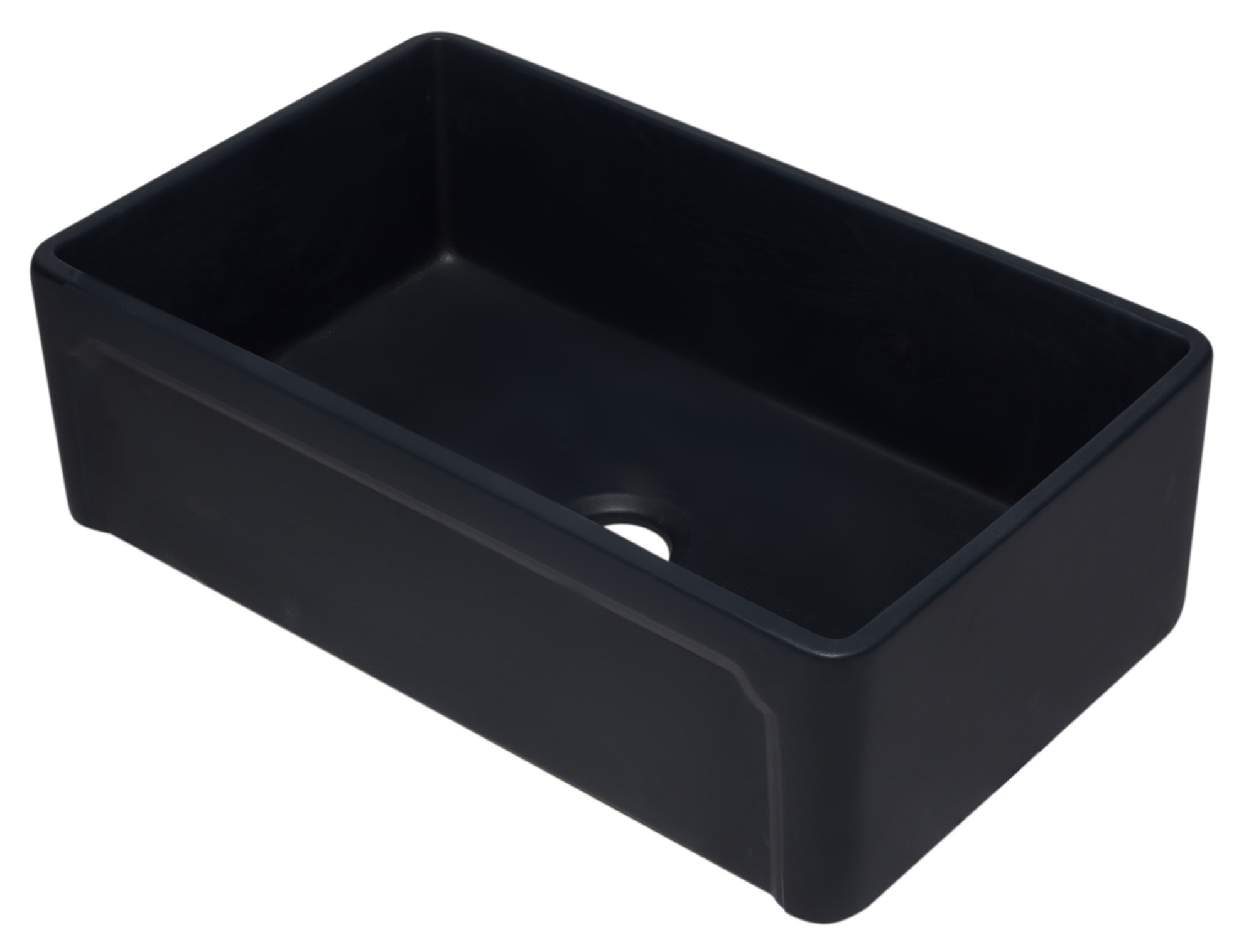 Photos - Kitchen Sink Alfi brand AB3320SB 33" Single Basin Fireclay  for Farmhouse Installations Black Matte Sinks s Firec 