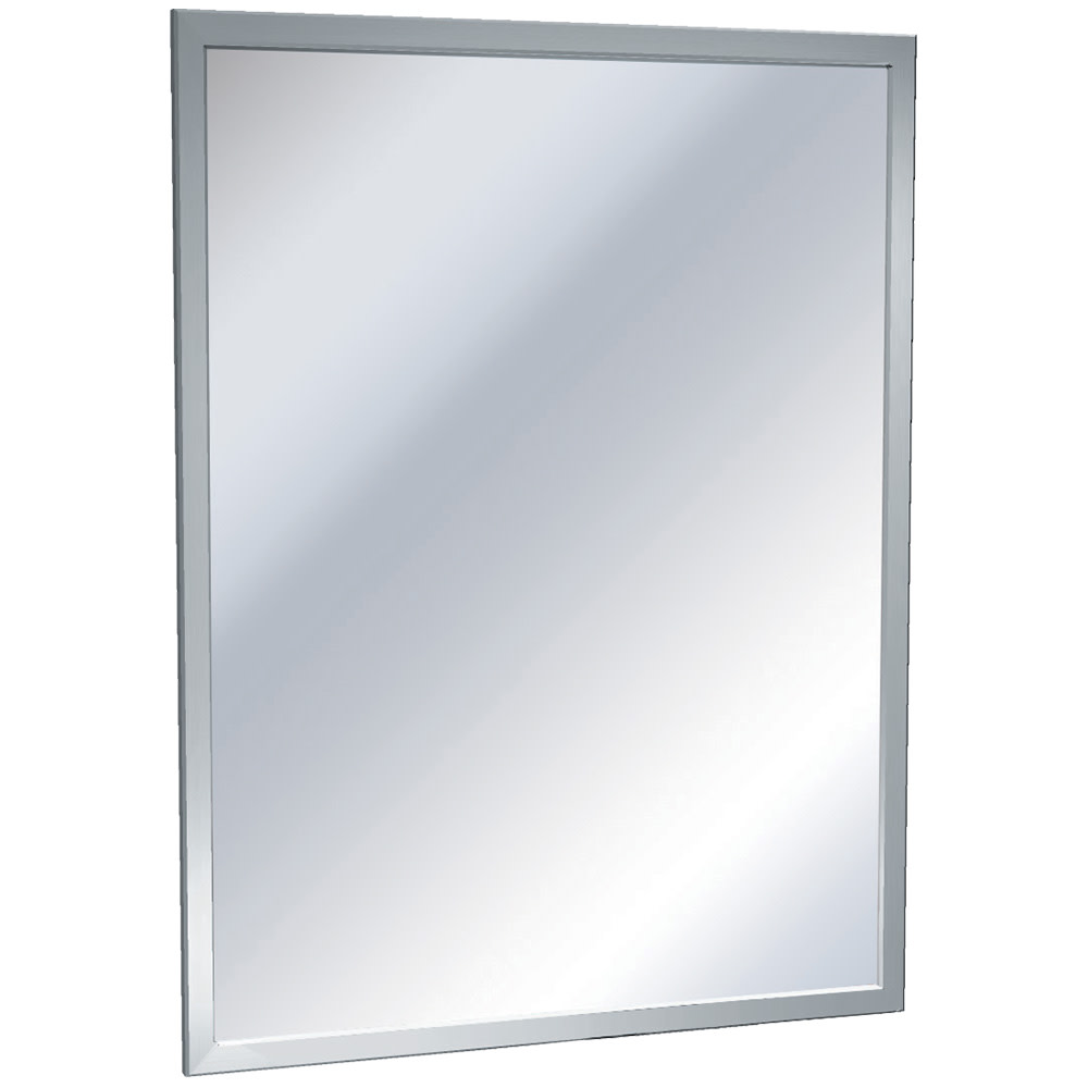 Photos - Bathroom Mirror ASI 0600-1830 18" W x 30" H Rectangular Framed  Satin Stainless Steel Home Decor Mirrors  10-0 