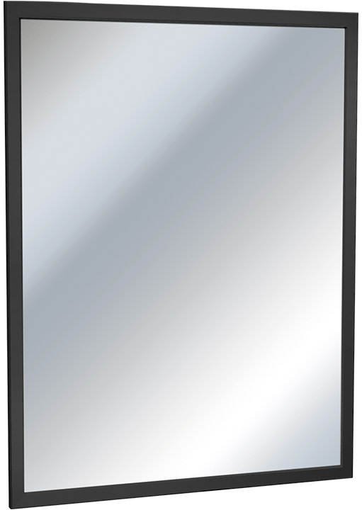 Photos - Bathroom Mirror ASI 0600-2436 24" W x 36" H Modern Rectangular Stainless Steel Framed Bathroom Wall Mirror Matte Black Home Decor Mirrors Ba 