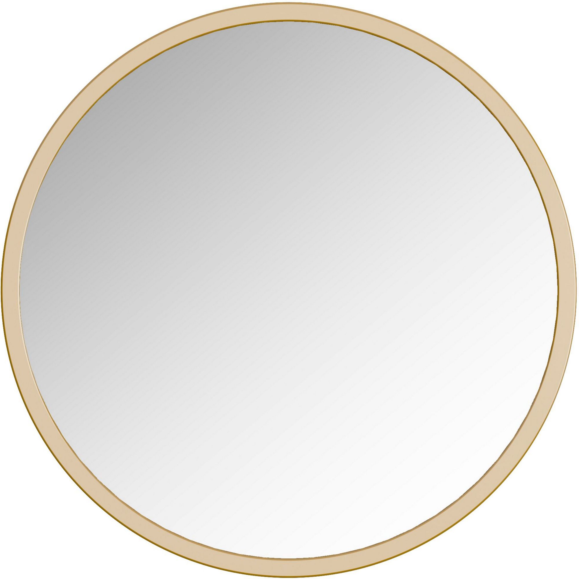 Photos - Wall Mirror A and E Bath and Shower Halcyon 24 Halcyon 24" Diameter Circular Metal Framed Accent Mirror Gold Home Decor Mirrors Accent M