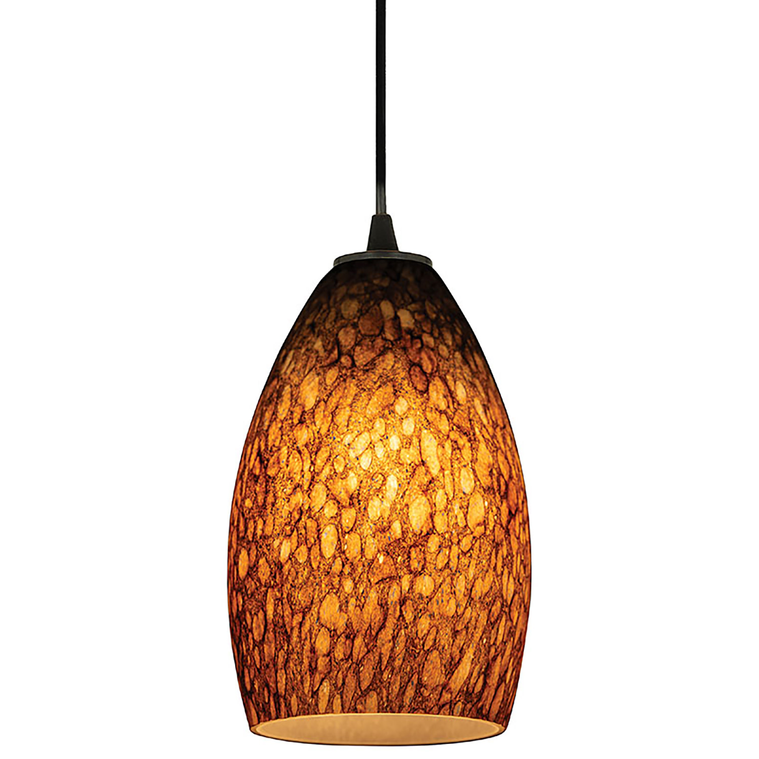 Photos - Chandelier / Lamp Access Lighting 28012-3C/BRST Champagne 1 Light LED Pendant - 5" Wide with Brown Slate Glass Shade Oil Rubbed Bronze Indoor 