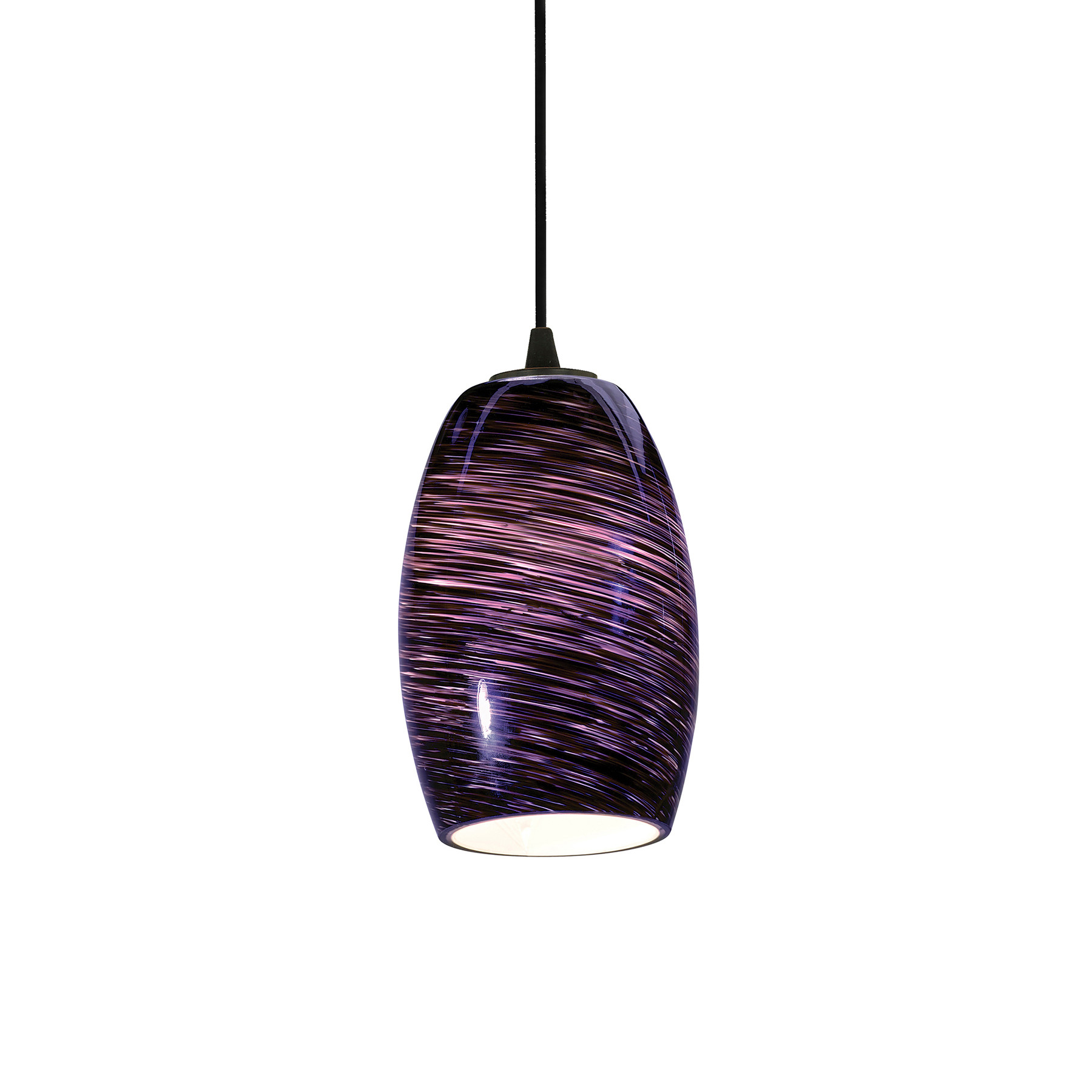 Photos - Chandelier / Lamp Access Lighting 28078-3C/PLS Chianti 1 Light LED Pendant - 5" Wide with Purple Swirl Glass Shade Oil Rubbed Bronze Indoor Li 