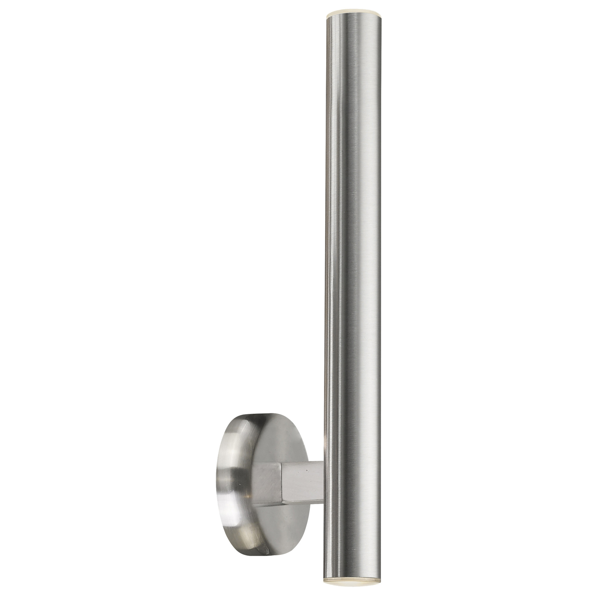Access Lighting 72024LEDD/ACR Pipeline 14" Tall LED Wall Sconce Brushed Steel / White Indoor Lighting Wall Sconces