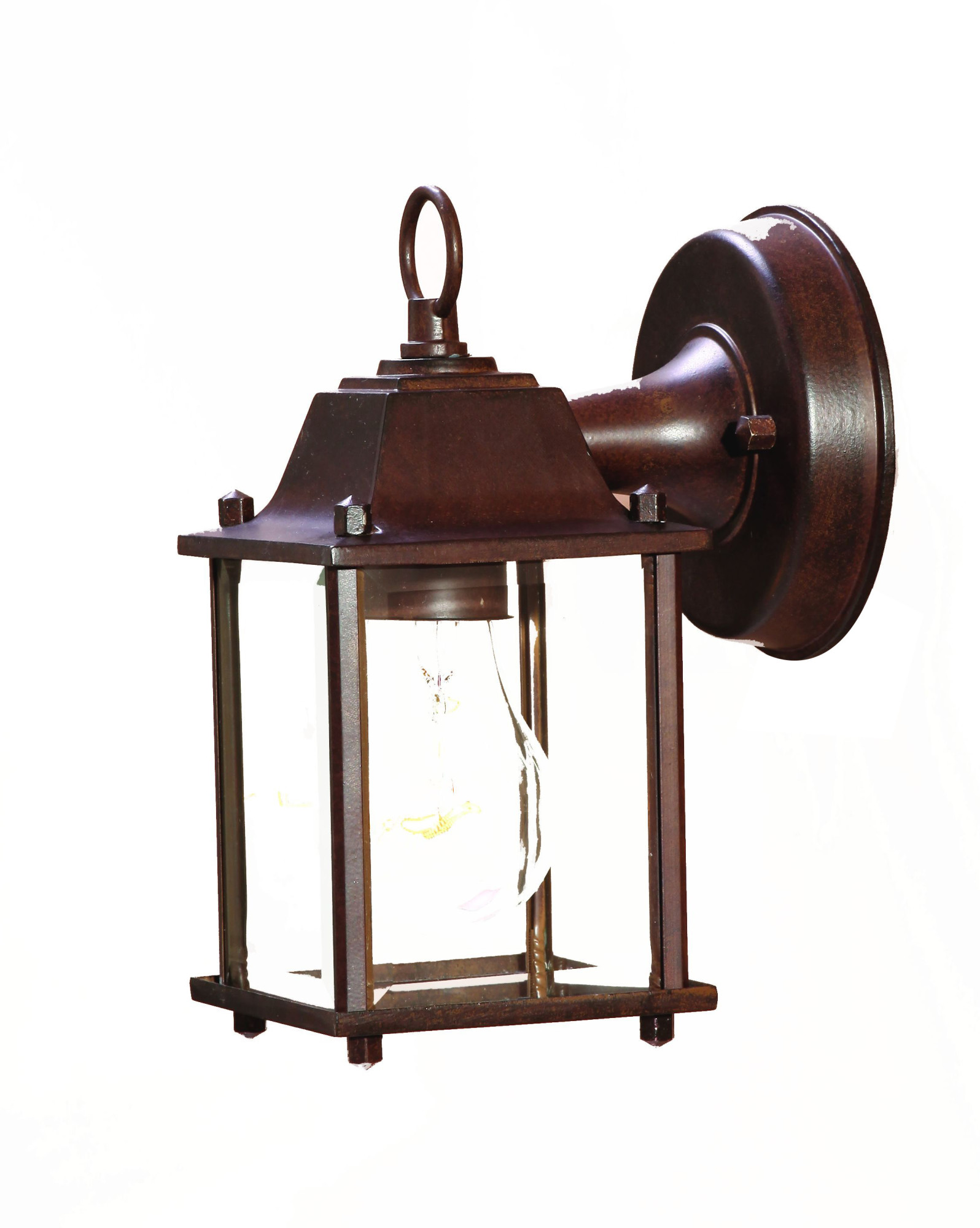 Photos - Floodlight / Street Light Choice Acclaim Lighting 5001 Builder's  1 Light 8" Height Outdoor Wall Sconce Burled Walnut / Clear Beveled Glass Outdoor Lig 