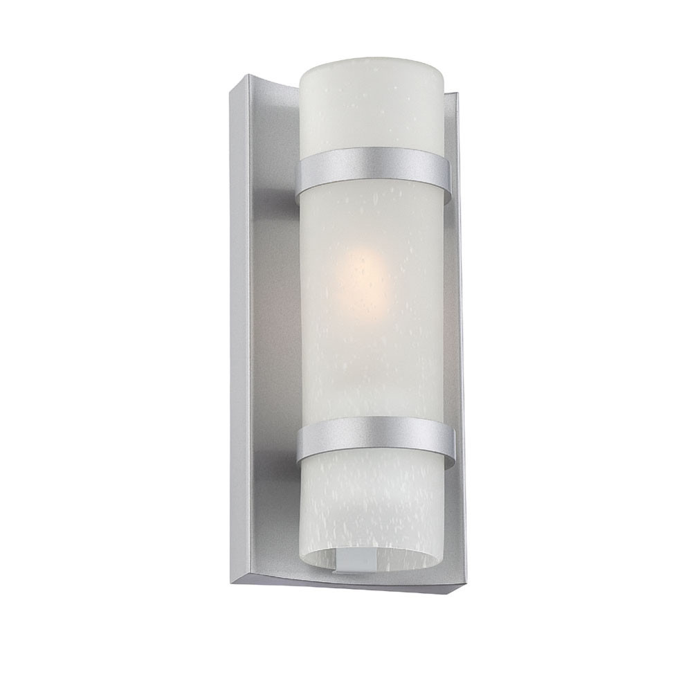 Photos - Floodlight / Street Light Acclaim Lighting 4700 Apollo 1 Light Outdoor Lantern Wall Sconce with Frosted Glass Shade Brushed Silver Outdoor Lighting Wa