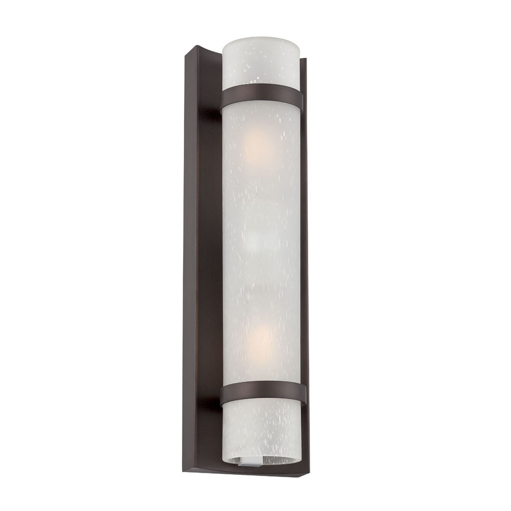Photos - Floodlight / Street Light Apollo Acclaim Lighting 4701  2 Light Outdoor Lantern Wall Sconce with Frosted Glass Shade Architectural Bronze Outdoor Light 