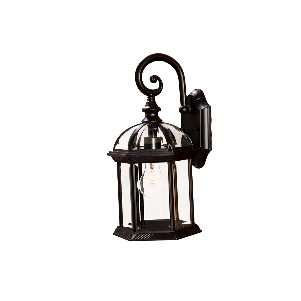 Photos - Floodlight / Street Light Clear Acclaim Lighting 5271 Dover 1 Light Outdoor Wall Sconce with  Beveled Glass Matte Black Outdoor Lighting Wall Sconces 5 