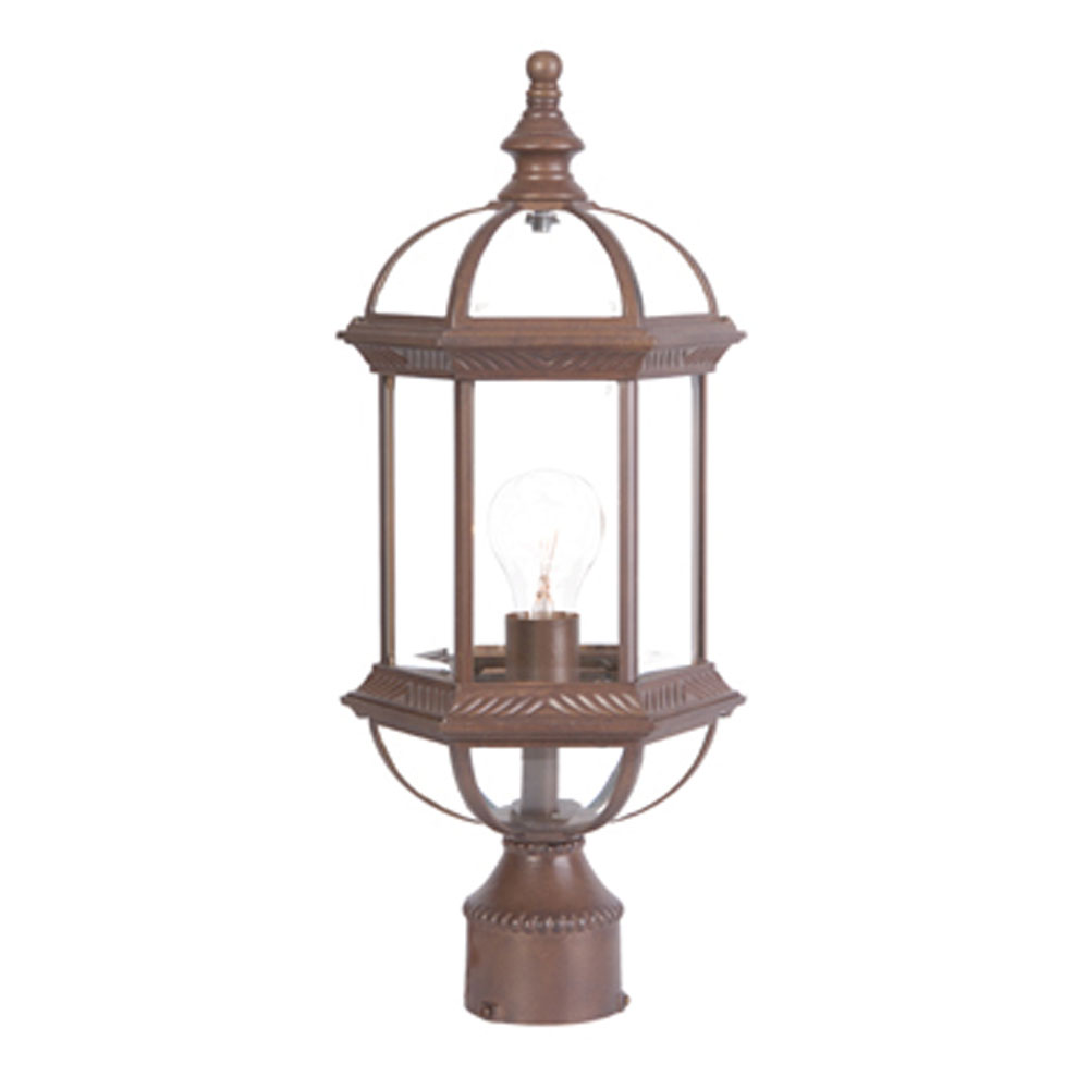 Photos - Floodlight / Street Light Acclaim Lighting 5277 Dover 1 Light 19" Height Post Light Burled Walnut Outdoor Lighting Post Lights Post Mount Post Lights