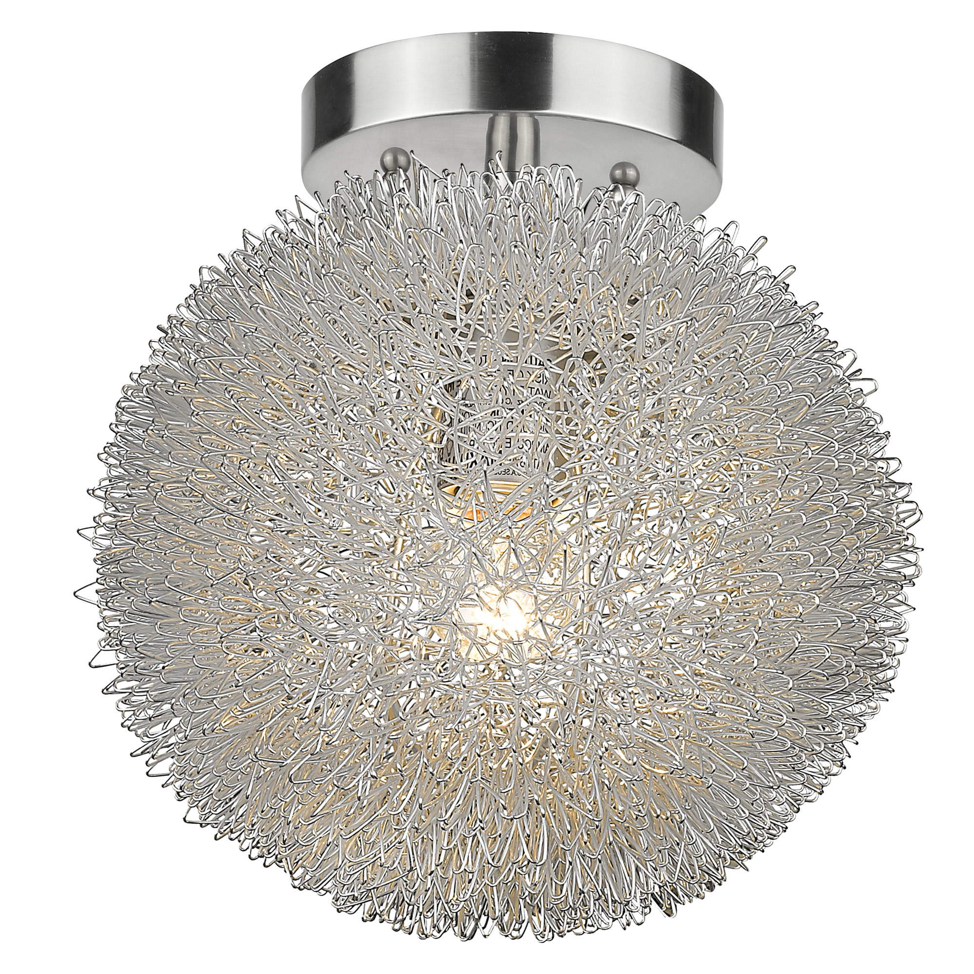 Photos - Chandelier / Lamp Wide Acclaim Lighting BW6021 Celestial 8"  Semi-Flush Ceiling Fixture Brushed Nickel Indoor Lighting Ceiling Fixtures Semi-Fl 