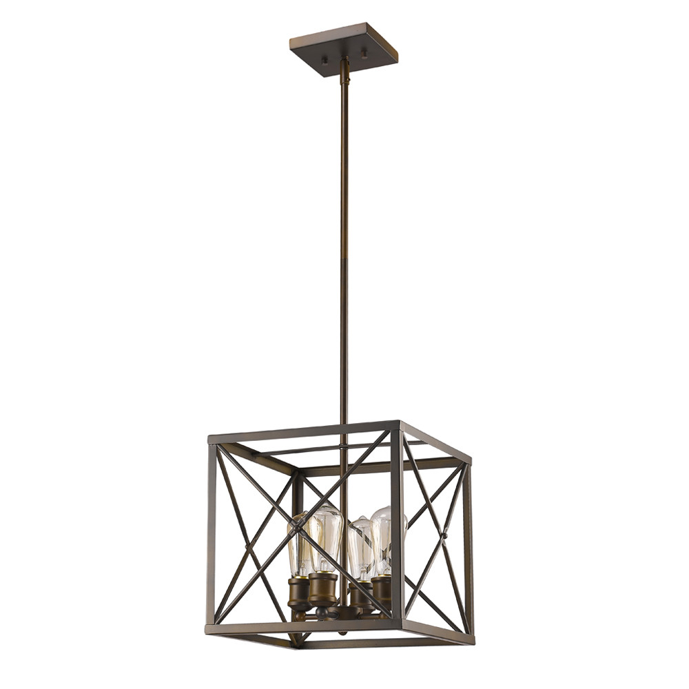 Photos - Chandelier / Lamp Acclaim Lighting IN21121 Brooklyn 4 Light 12" Wide Full Sized Pendant Oil Rubbed Bronze Indoor Lighting Pendants IN21121ORB