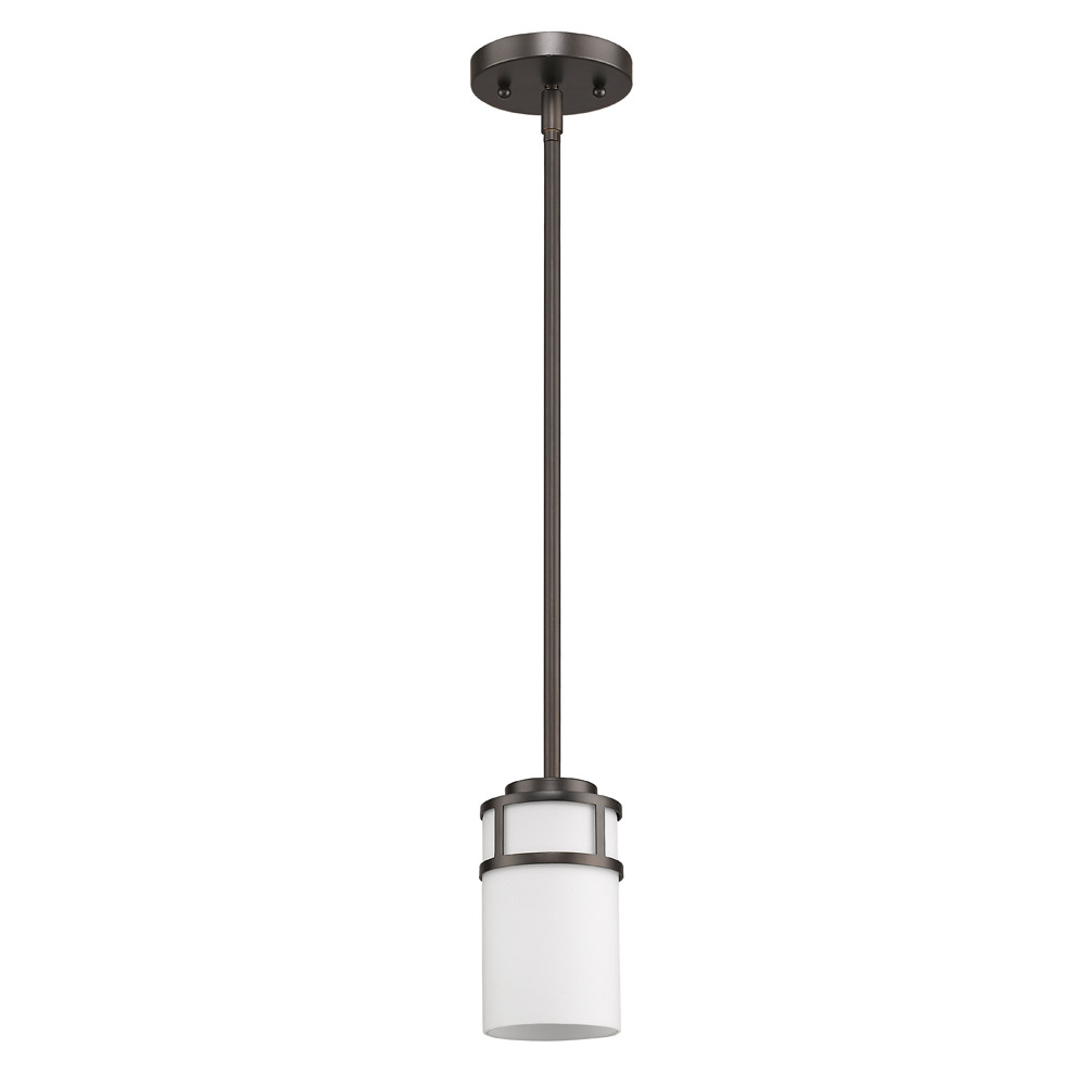 Photos - Chandelier / Lamp Baby Mix Acclaim Lighting IN21221 Alexis Single Light 4" Wide Pendant with Opal Glass Shade Oil Rubbed Bronze Indoor Lighting Pendant 