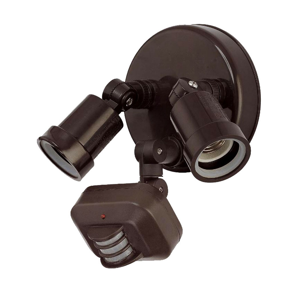 Photos - Floodlight / Street Light WATT Acclaim Lighting MFL2 150  Polycarbonate Outdoor Motion Activated Double Floodlight Architectural Bronze Outdoor Lightin 