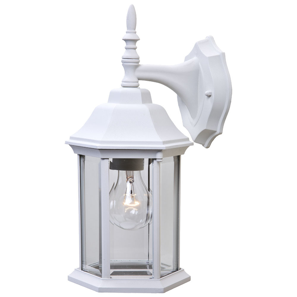 Photos - Floodlight / Street Light Acclaim Lighting 5182 Craftsman 2 1 Light 13" Height Outdoor Wall Sconce Textured White / Clear Beveled Glass Outdoor Lighti